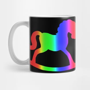 Rainbow Rocking Horse Silhouette Mug